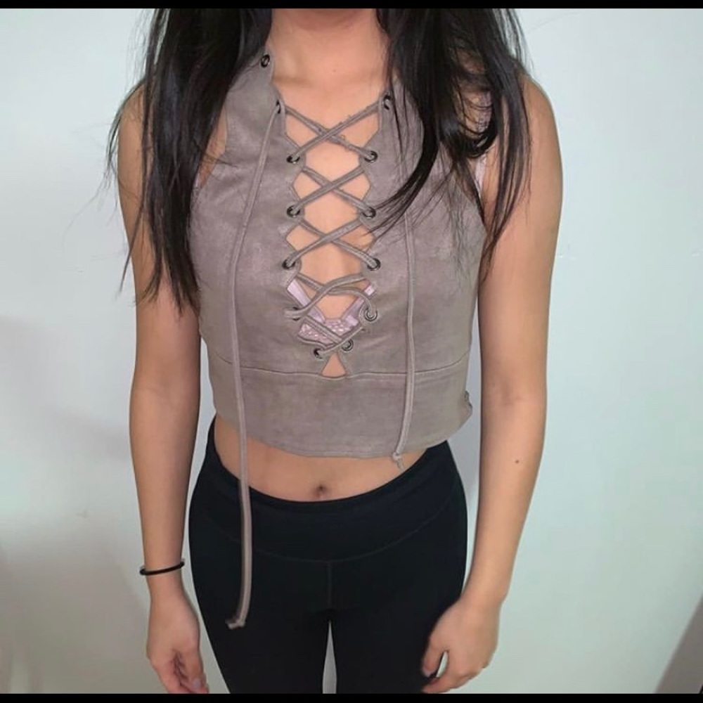 Taupe top